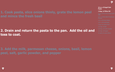 Chef Recipe Slideshow